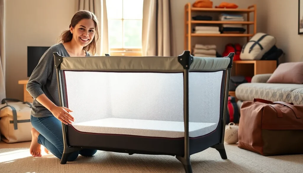guava family lotus travel crib